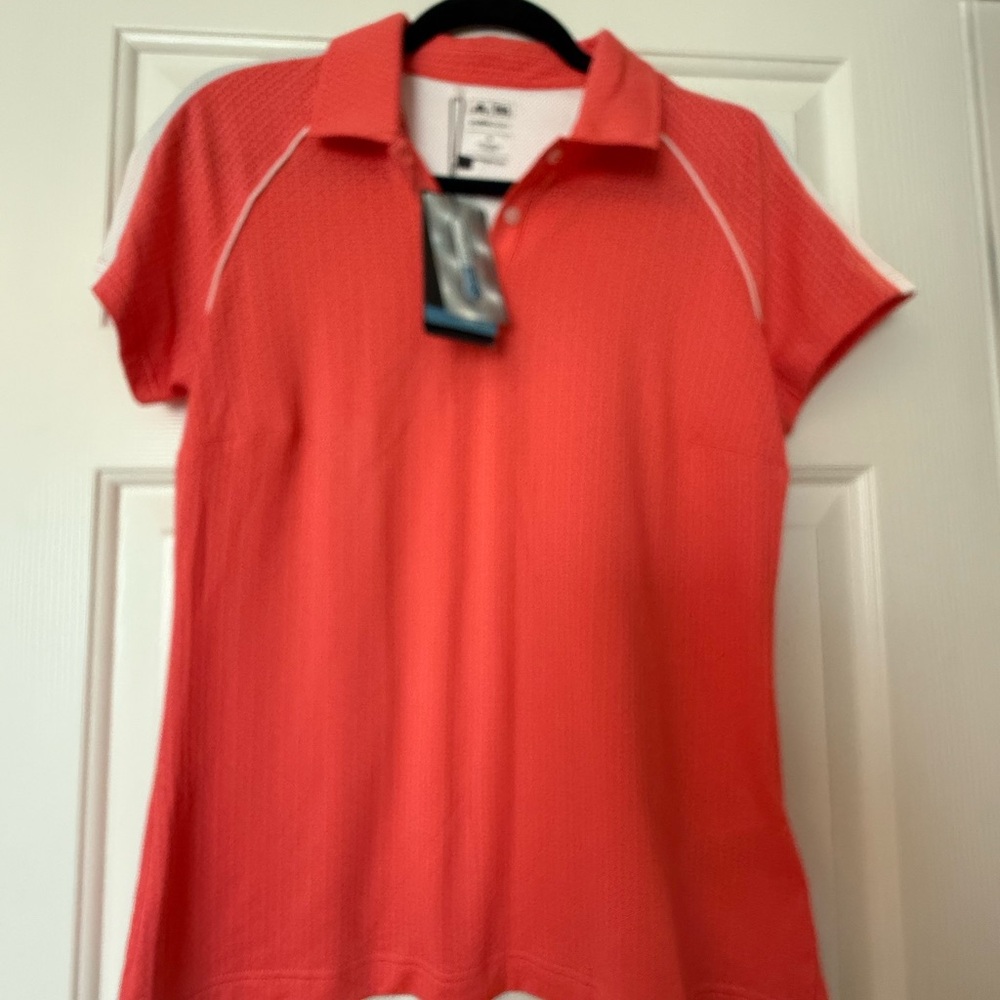 Adidas Women's Bright Coral Button Down Shirt